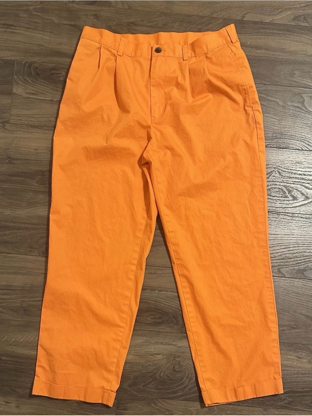 Brooks Brothers 346 Chino Pants Orange Mens 36x30 Casual Cuffed